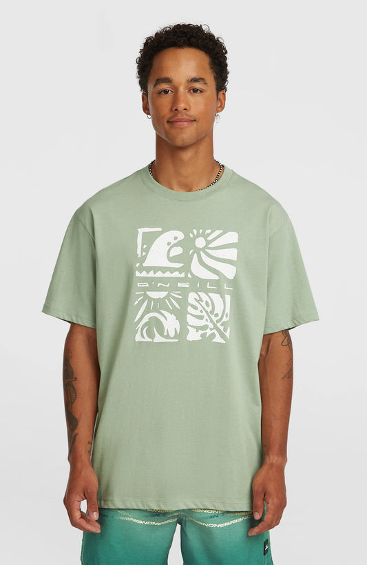 O'NEILL Melange Front Print majica kratki rukav